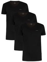 3 Pack Jake Plain Logo V-Neck T-Shirts