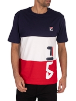 Alfredo Cut & Sew Stripe Graphic T-Shirt