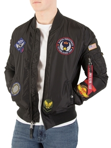 Alpha Industries Black MA-1 TT Patch Jacket