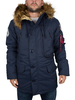 Alpha Industries Rep Blue Fur Hooded Polar Jacket