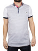 Bewley and Ritch White Ajay Pattern Polo Shirt
