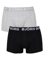 Bjorn Borg Black/Grey 2 Pack Trunks
