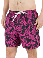 Calvin Klein Black/Pink Abstract Print Logo Swimshorts