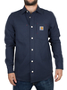Carhartt WIP Navy Rigid Tony Stitched Pocket Overshirt