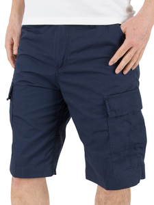 Carhartt WIP Navy Rinsed Regular Fit Cargo Logo Shorts