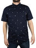 Carhartt WIP Navy/White Drop Cap All Over Print Shortsleeved Shirt