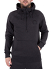 Converse Black Heather Woven Detail Half Zip Logo Hoodie