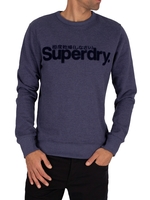 Core Logo Faux Suede Sweatshirt