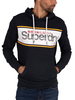 Core Logo Stripe Pullover Hoodie