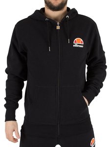 Ellesse Anthracite Miletto Zip Logo Hoodie