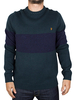 Farah Vintage Green Bud Eleridge Stripe Jumper