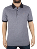 Farah Vintage True Navy Elstead Tipped Polo Shirt