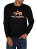 Foil Print Basic Sweatshirt
