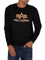 Foil Print Basic Sweatshirt