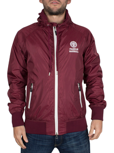 Franklin & Marshall Bordeaux Left Chest Logo Hooded Jacket