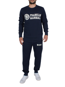 Franklin & Marshall Navy Stamp & Text Sweatshirt Tracksuit