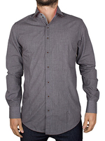 Guide London Charcoal Longsleeved Pattern Shirt