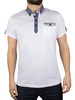 Guide London White Trimmed Pocket Polo Shirt