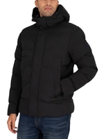 Hooded Stretch Bomber Jacket
