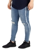 Knee Burst Paint Stripe Denim Jeans