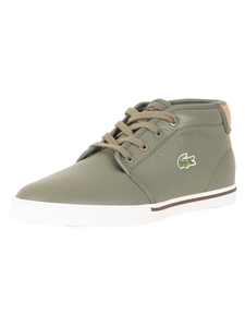 Lacoste Khaki/Off White Ampthill 118 2 CAM Leather Trainers