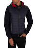 Mixed Media Hooded Zip Jacket