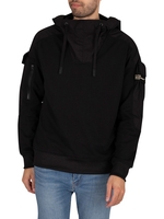 Mixed Woven Cargo Pullover Hoodie