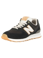 New Balance Black/White/Beige 574 Trainers