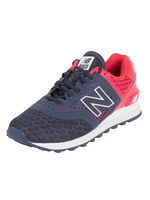 New Balance Navy/Red 574 Beath Trainers