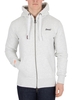 Orange Label Zip Logo Hoodie