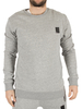 Religion Grey Marl Badge Logo Sweatshirt