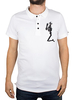 Religion White Large Praying Skeleton Polo Shirt
