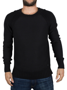 Replay Black Textured Logo Knit