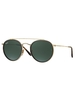 Round Double Bridge Metal Sunglasses