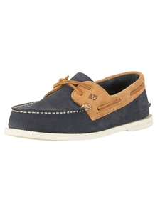 Sperry Top-Sider Wash Navy / Tan A/O 2-Eye Boat Shoes