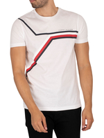 Split Chest Stripe T-Shirt