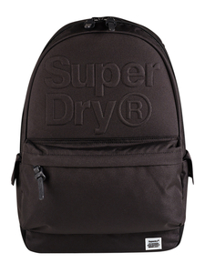 Superdry Black Lineman Embossed Montana Backpack