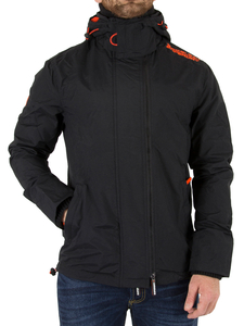 Superdry Black/Vermillion Pop Zip Windcheater