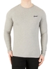 Superdry Grey Marl Longsleeved Orange Label Vintage Logo T-Shirt