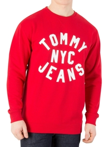 Tommy Jeans Racing Red Essential Graphic Sweatshirt