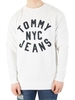 Tommy Jeans White Essential Graphic Sweatshirt