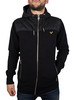 Voi Jeans Black Lunar Quilted Zip Through Knit