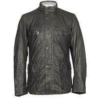 Barbour Sundance Leather Jacket Black