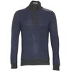 Hugo Boss Orange Concealed Placket Knitwear Navy