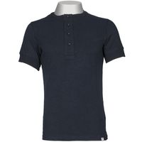 Joe & Co Three Button Plain T-Shirt Navy