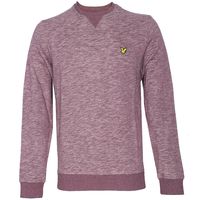 Lyle and Scott Lyle & Scott Heavy Marl Crew Neck Sweatshirt Claret