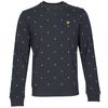 Lyle and Scott Lyle & Scott Micro Split Square Print Sweatshirt Navy