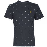 Lyle and Scott Lyle & Scott Micro Split Square Print T-Shirt Navy