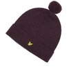 Lyle and Scott Lyle & Scott Mouline Pom Pom Beanie Claret
