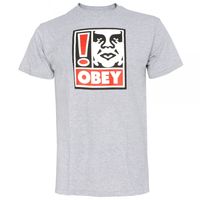 Obey Exclamation T-Shirt Grey Heather